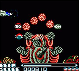 In game image of R-Type DX on the Nintendo Game Boy Color.