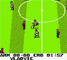 In game image of Ronaldo V-Football on the Nintendo Game Boy Color.