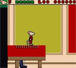 In game image of Stuart Little: The Journey Home on the Nintendo Game Boy Color.