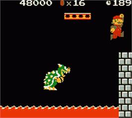 In game image of Super Mario Bros. Deluxe on the Nintendo Game Boy Color.