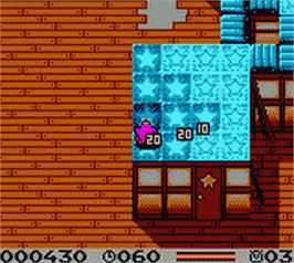In game image of Tiny Toon Adventures: Dizzy's Candy Quest on the Nintendo Game Boy Color.