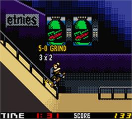 In game image of Tony Hawk's Pro Skater 2 on the Nintendo Game Boy Color.