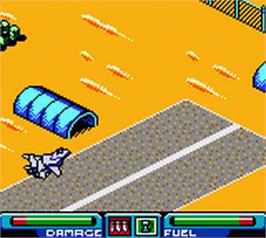 In game image of Top Gun: Firestorm on the Nintendo Game Boy Color.