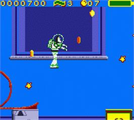 In game image of Toy Story 2: Buzz Lightyear to the Rescue on the Nintendo Game Boy Color.