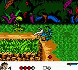 In game image of Turok: Rage Wars on the Nintendo Game Boy Color.
