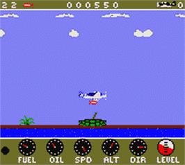 In game image of Wings of Fury on the Nintendo Game Boy Color.