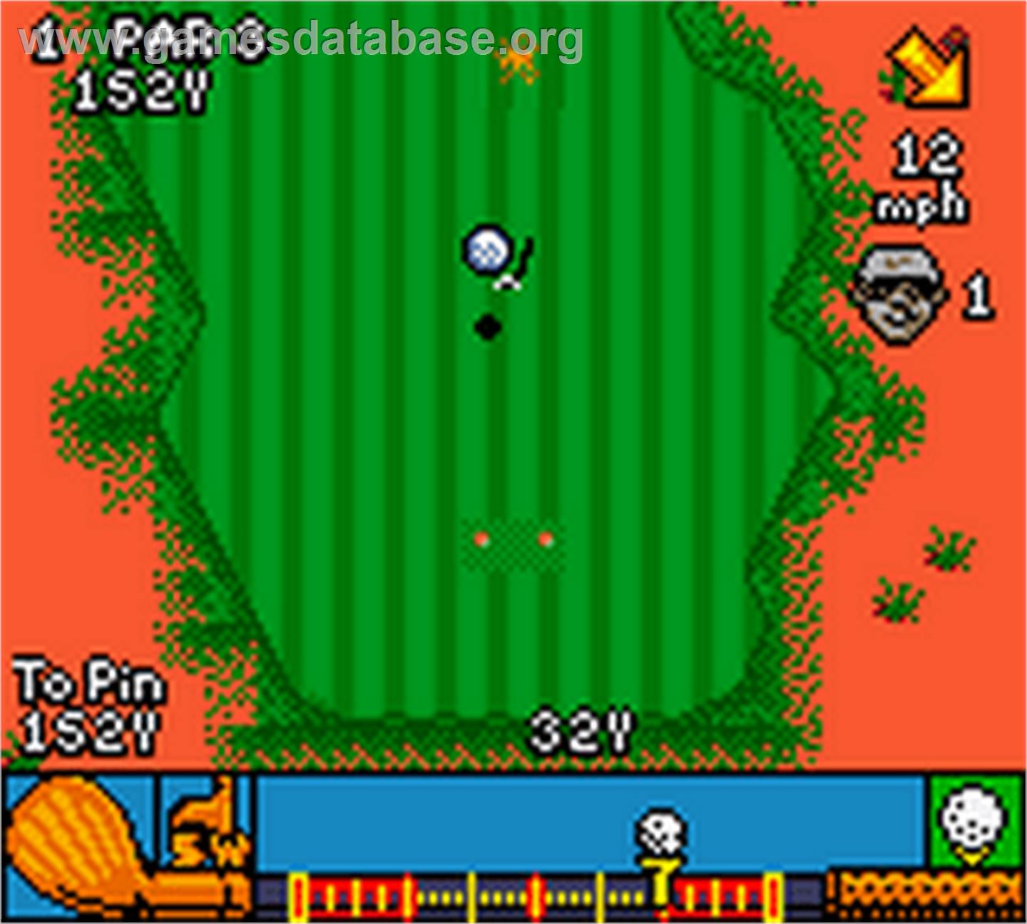 Cyber Tiger Woods Golf - Nintendo Game Boy Color - Artwork - In Game