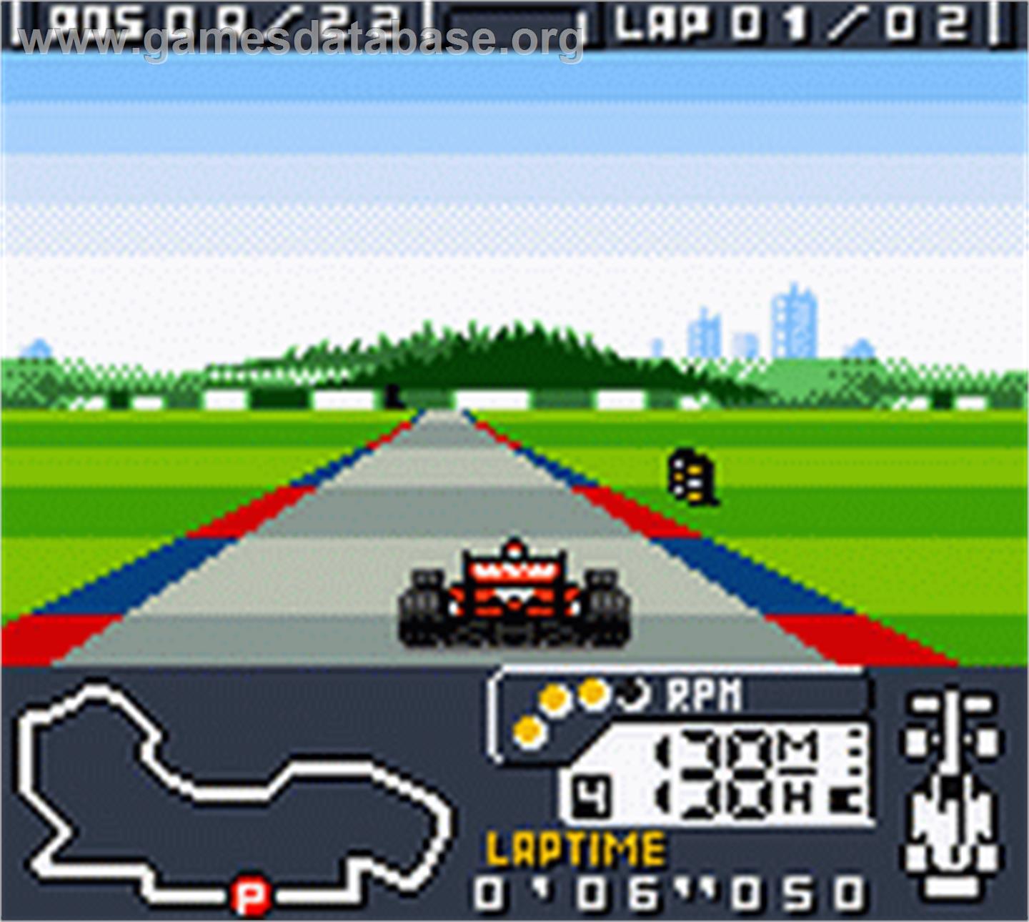 F-1 World Grand Prix - Nintendo Game Boy Color - Artwork - In Game