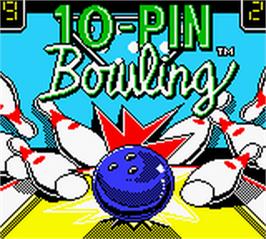 Title screen of 10-Pin Bowling on the Nintendo Game Boy Color.