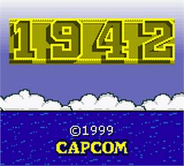 Title screen of 1942 on the Nintendo Game Boy Color.