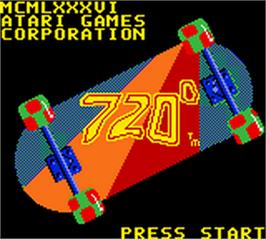 Title screen of 720 Degrees on the Nintendo Game Boy Color.