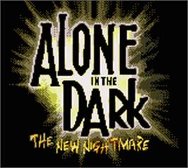 Title screen of Alone in the Dark: The New Nightmare on the Nintendo Game Boy Color.