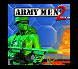 Title screen of Army Men 2 on the Nintendo Game Boy Color.