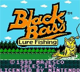Title screen of Black Bass - Lure Fishing on the Nintendo Game Boy Color.
