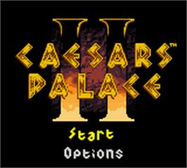 Title screen of Caesars Palace II on the Nintendo Game Boy Color.