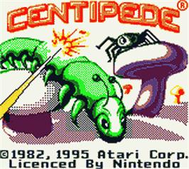 Title screen of Centipede on the Nintendo Game Boy Color.