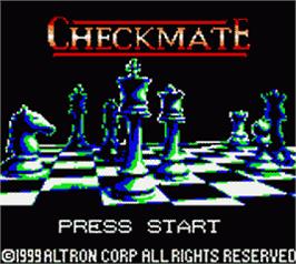 Title screen of Checkmate on the Nintendo Game Boy Color.
