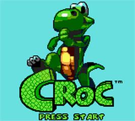 Title screen of Croc: Legend of the Gobbos on the Nintendo Game Boy Color.
