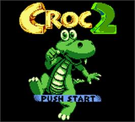 Title screen of Croc 2 on the Nintendo Game Boy Color.