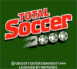 Title screen of David O'Leary's Total Soccer 2000 on the Nintendo Game Boy Color.