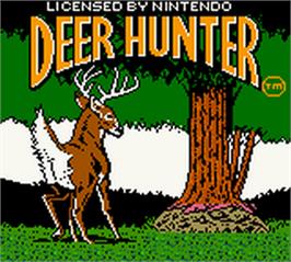 Title screen of Deer Hunter on the Nintendo Game Boy Color.