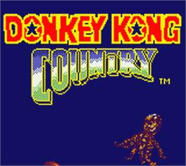 Title screen of Donkey Kong Country on the Nintendo Game Boy Color.