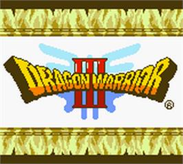 Title screen of Dragon Warrior 3 on the Nintendo Game Boy Color.