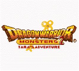 Title screen of Dragon Warrior Monsters 2: Tara's Adventure on the Nintendo Game Boy Color.