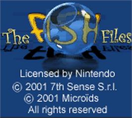 Title screen of Fish Files on the Nintendo Game Boy Color.