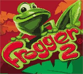 Title screen of Frogger 2 - Swampy's Revenge on the Nintendo Game Boy Color.
