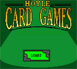 Title screen of Hoyle Card Games on the Nintendo Game Boy Color.