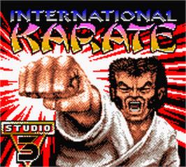 Title screen of International Karate 2000 on the Nintendo Game Boy Color.