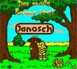 Title screen of Janosch: Das grosse Panama-Spiel on the Nintendo Game Boy Color.