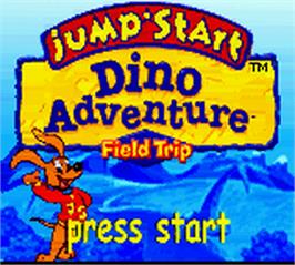 Title screen of Jump Start: Dino Adventure - Feild Trip on the Nintendo Game Boy Color.