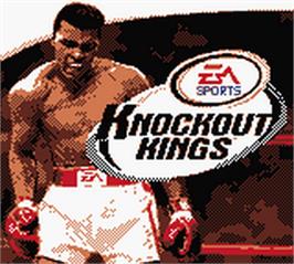 Title screen of Knockout Kings 2000 on the Nintendo Game Boy Color.