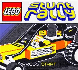 Title screen of LEGO Stunt Rally on the Nintendo Game Boy Color.