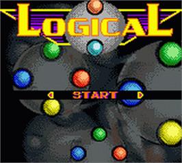 Title screen of Logical on the Nintendo Game Boy Color.