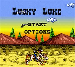 Title screen of Lucky Luke on the Nintendo Game Boy Color.
