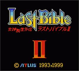 Title screen of Megami Tensei Gaiden: Last Bible 2 on the Nintendo Game Boy Color.