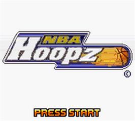 Title screen of NBA Hoopz on the Nintendo Game Boy Color.