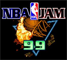 Title screen of NBA Jam 99 on the Nintendo Game Boy Color.