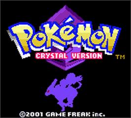 Title screen of Pokemon: Crystal Version on the Nintendo Game Boy Color.
