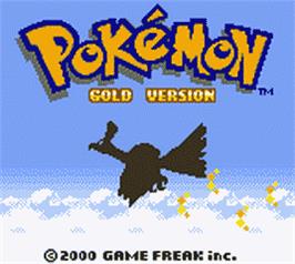 Title screen of Pokemon: Gold Version on the Nintendo Game Boy Color.