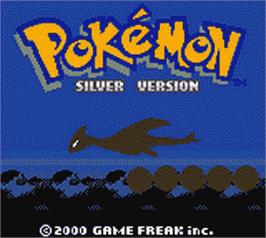 Title screen of Pokemon: Silver Version on the Nintendo Game Boy Color.