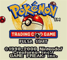 Title screen of Pokemon Trading Card Game on the Nintendo Game Boy Color.