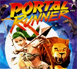 Title screen of Portal Runner on the Nintendo Game Boy Color.