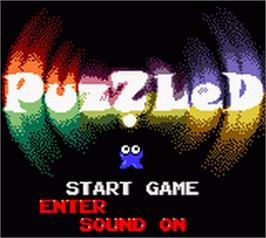 Title screen of Puzzled on the Nintendo Game Boy Color.
