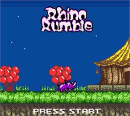 Title screen of Rhino Rumble on the Nintendo Game Boy Color.