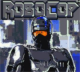 Title screen of RoboCop on the Nintendo Game Boy Color.