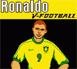 Title screen of Ronaldo V-Football on the Nintendo Game Boy Color.